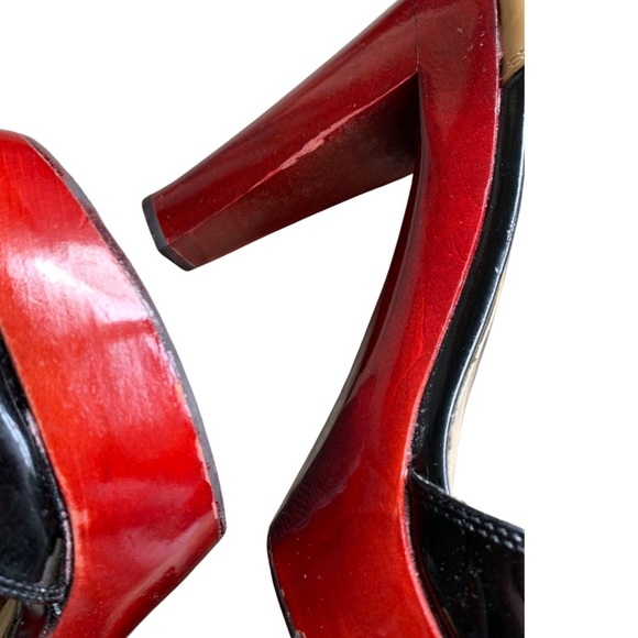 Steve Madden Casita black, brown, and tan chunky heel shoes, size 9 - Picture 2 of 14